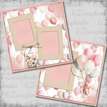 To Mom Balloons - Scrapbook Layout - 26-164