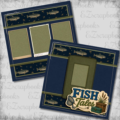 Fish Tales - Scrapbook Layout - 26-250