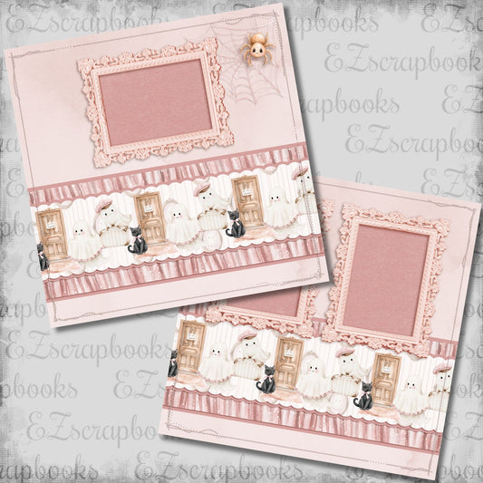 Ghost Room Spider - Scrapbook Layout - 26-358
