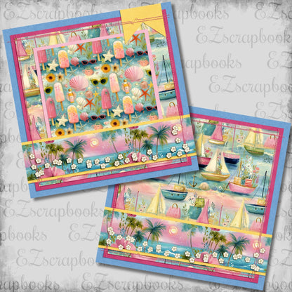 Beachy Pink C NPM - Scrapbook Layout - 26-239