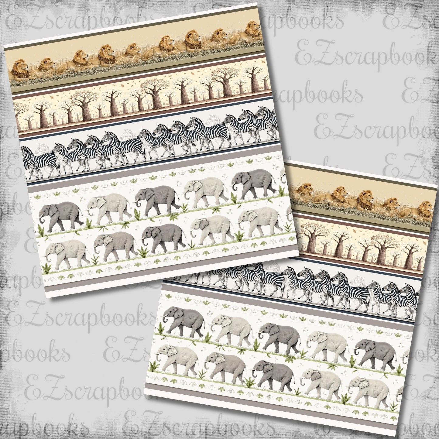 African Safari Animals Borders - 26-316