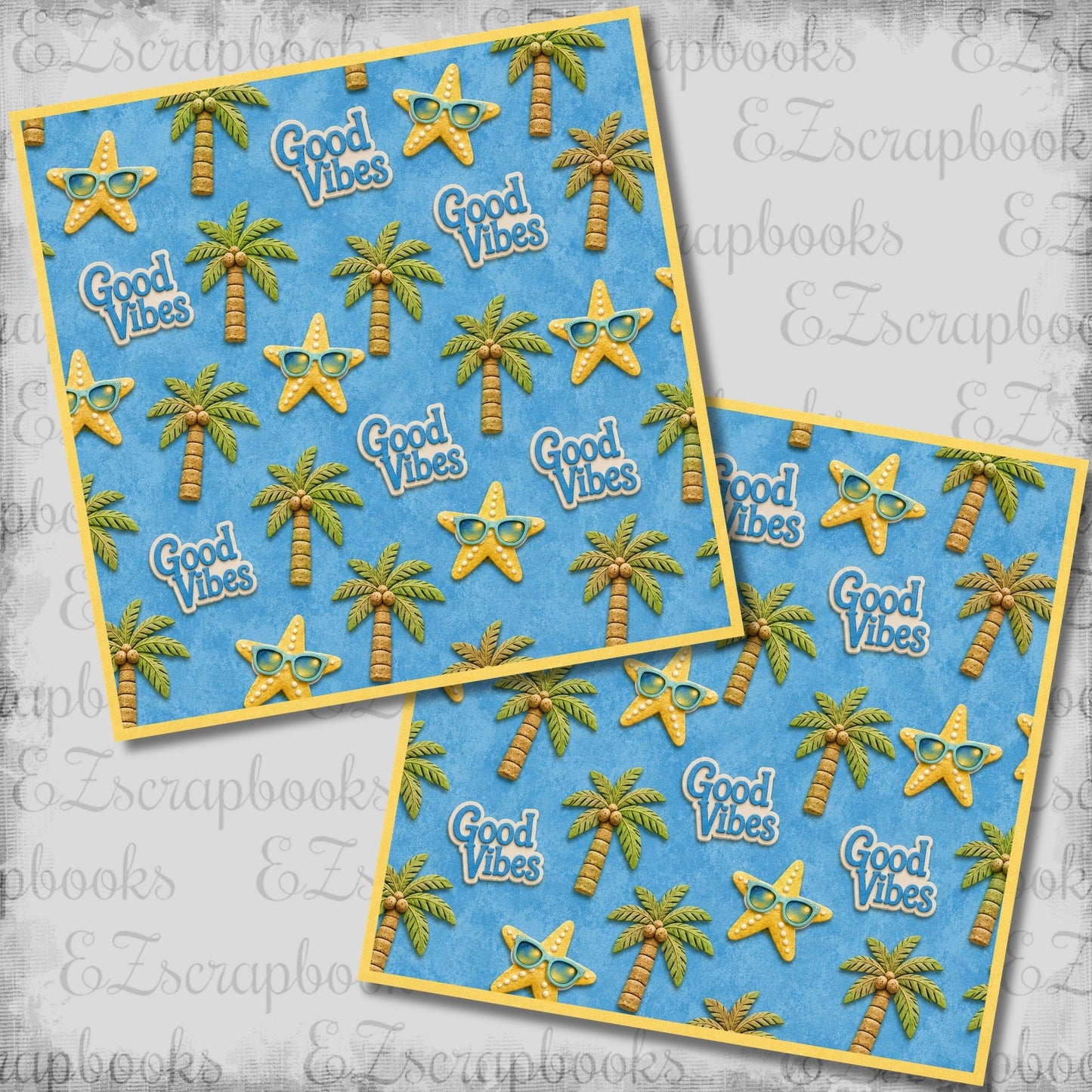 Good Vibes Starfish NPM - Scrapbook Layout - 26-221