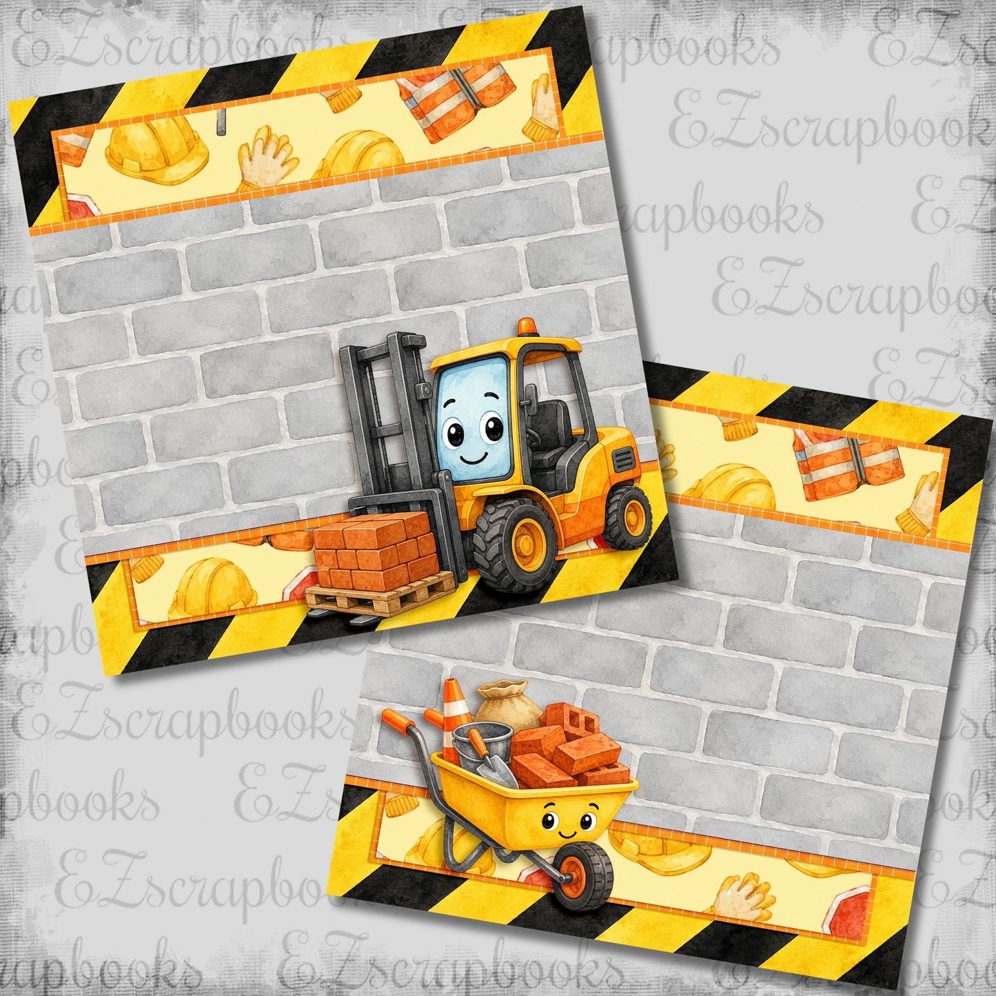 Construction Kid Forklift NPM - Scrapbook Layout - 26-265