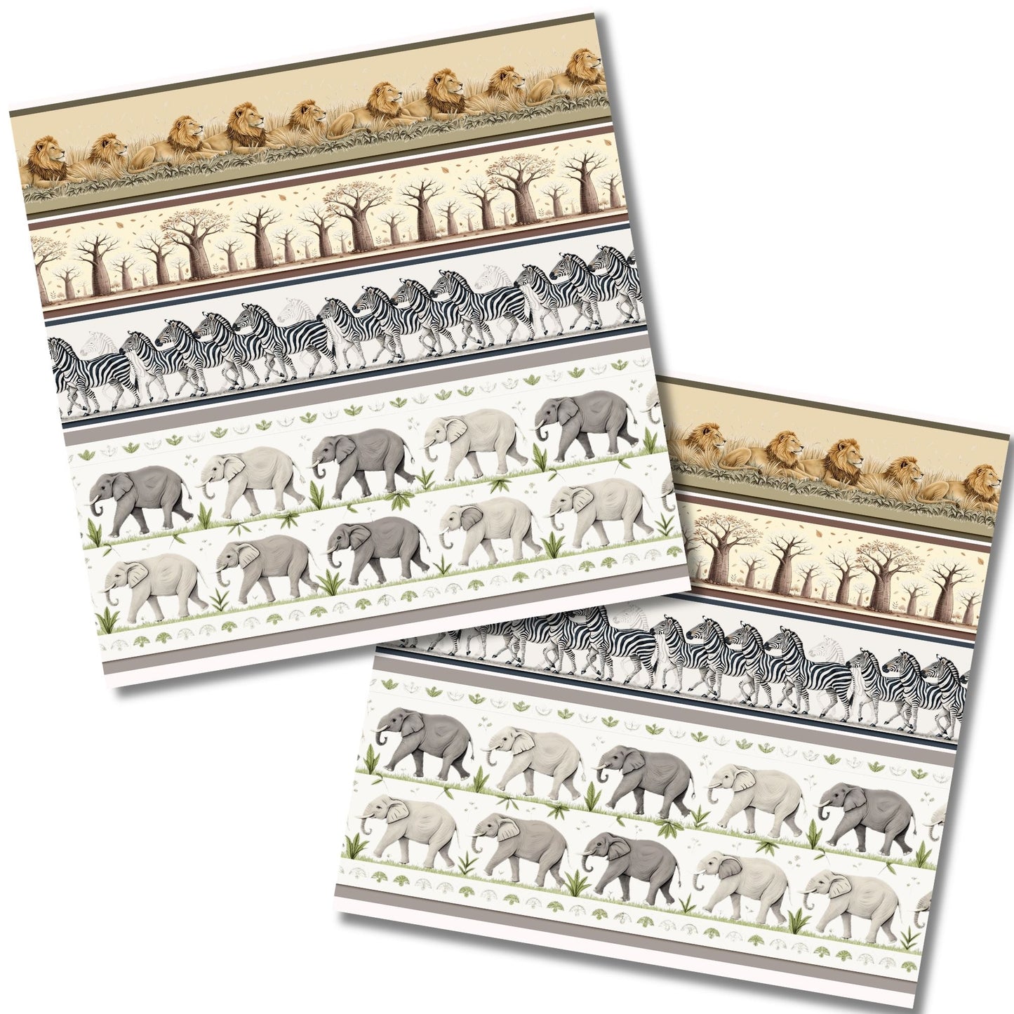 African Safari Animals Borders - 26-316