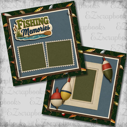 Fishing Memories - Scrapbook Layout - 26-252