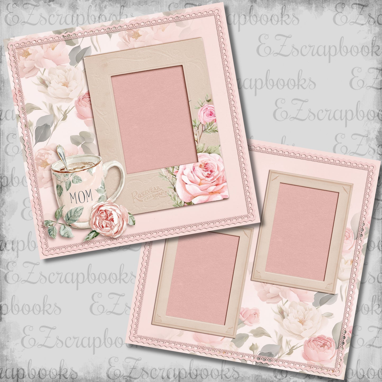 Easy Morning Mom - Scrapbook Layout - 26-170