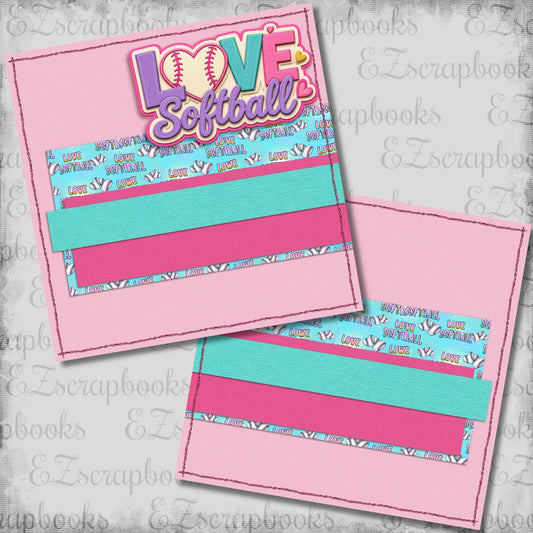 Love Softball NPM - Scrapbook Layout - 26-295