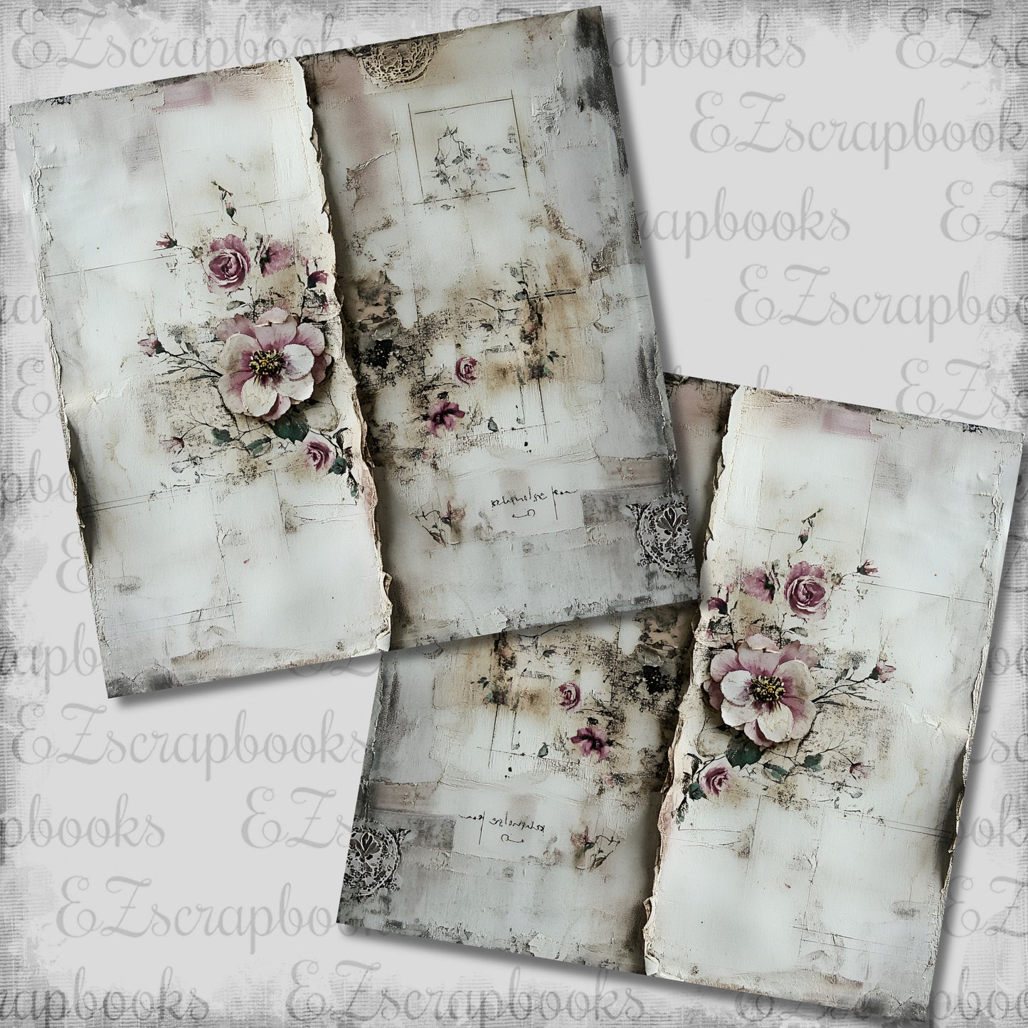 Vintage Romance Design 5 NPM - Scrapbook Layout - 26-201