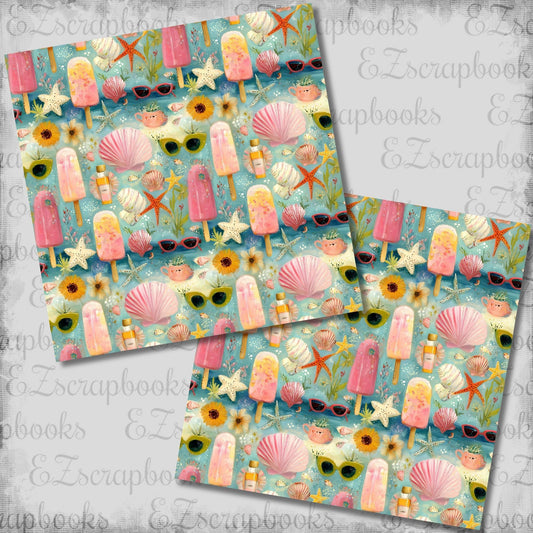 Beachy Pink Sweet Treats - 12x12 Scrapbook Papers - 26-245