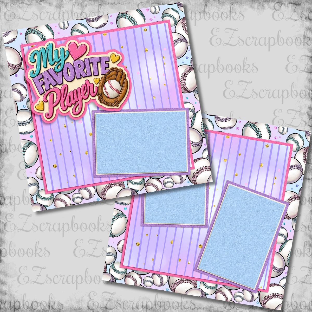 My Favorite Player - Scrapbook Layout - 26-302
