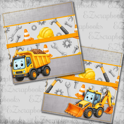 Construction Kid Dump Truck NPM - Scrapbook Layout - 26-269