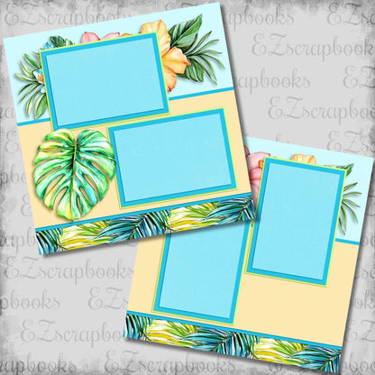Bright Vacation Floral - Scrapbook Layout - 26-334
