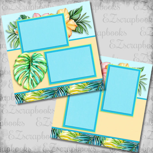 Bright Vacation Floral - Scrapbook Layout - 26-334