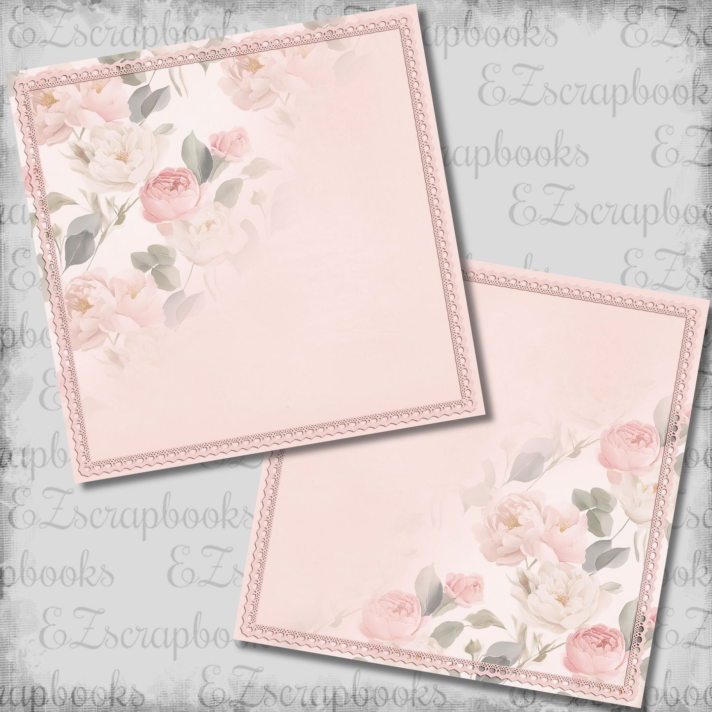 Floral Fade NPM - Scrapbook Layout - 26-175