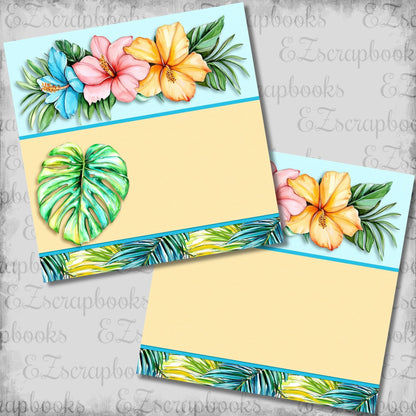 Bright Vacation Floral NPM - Scrapbook Layout - 26-335