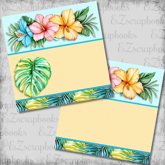 Bright Vacation Floral NPM - Scrapbook Layout - 26-335