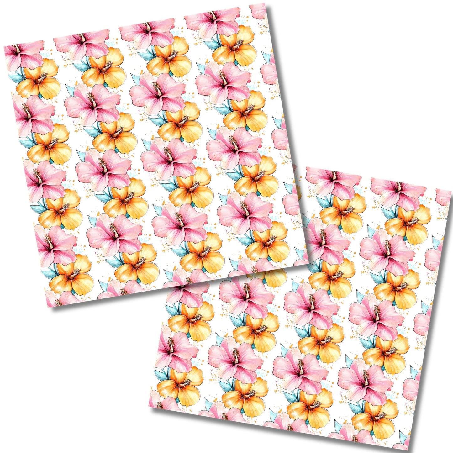 Bright Vacation Flowers - 12x12 Scrapbook Papers - 26-336
