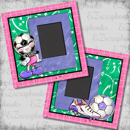 Cute Soccer Head - Scrapbook Layout - 26-282