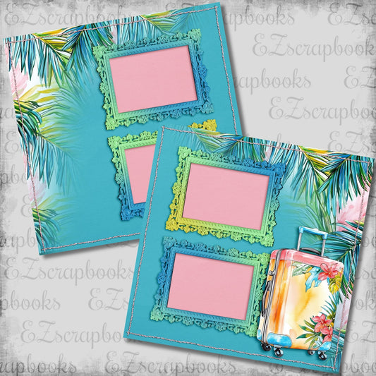 Bright Vacation Luggage - Scrapbook Layout - 26-332