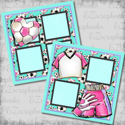Soccer Girl Gear - Scrapbook Layout - 26-284