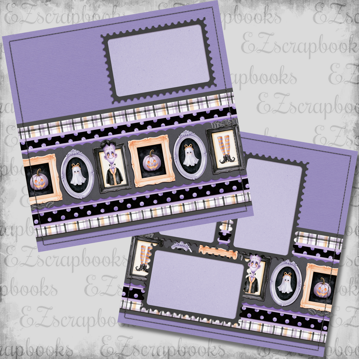 Witching Hour Wall of Spooks - Scrapbook Layout - 26-392