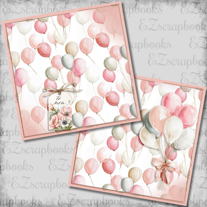 To Mom Balloons NPM - Scrapbook Layout - 26-165