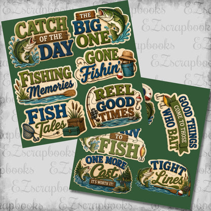 Fish Tales Titles - Clip Art Sheets CAS - 26-259