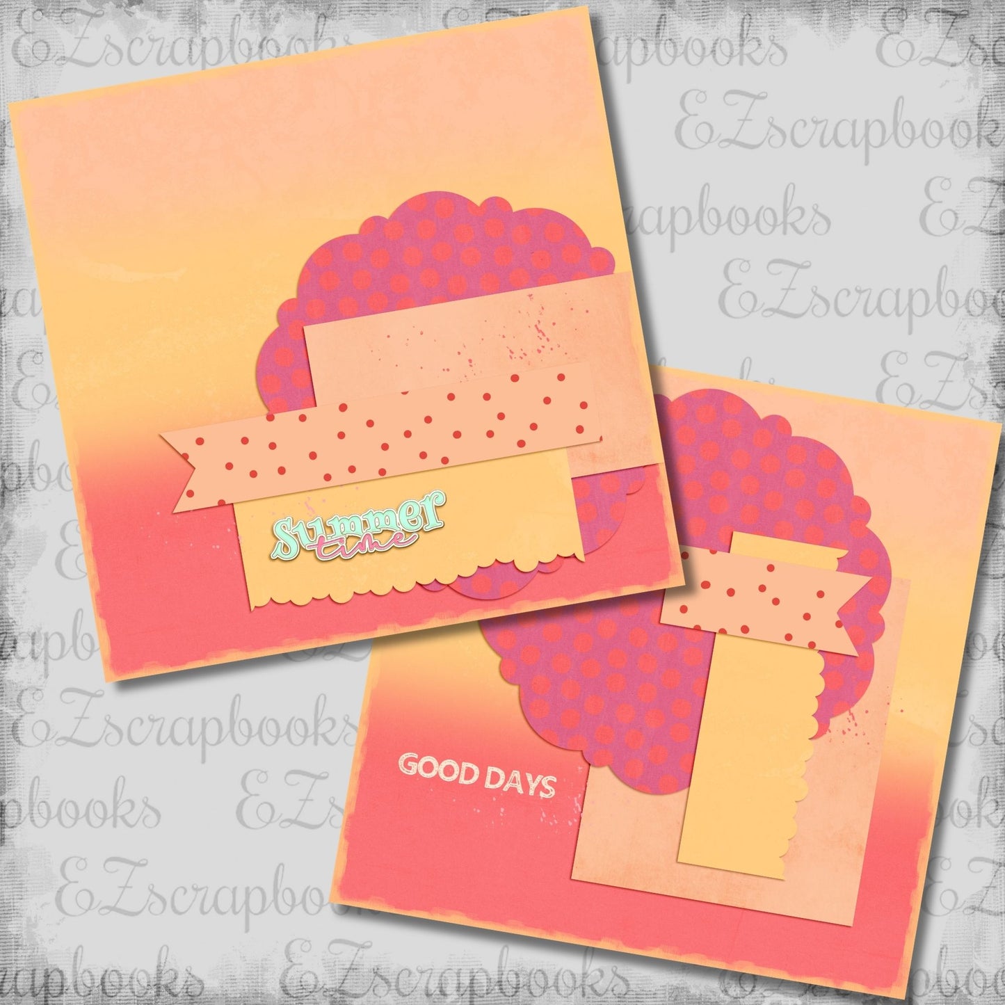 Summer Time NPM - Scrapbook Layout - 26-225