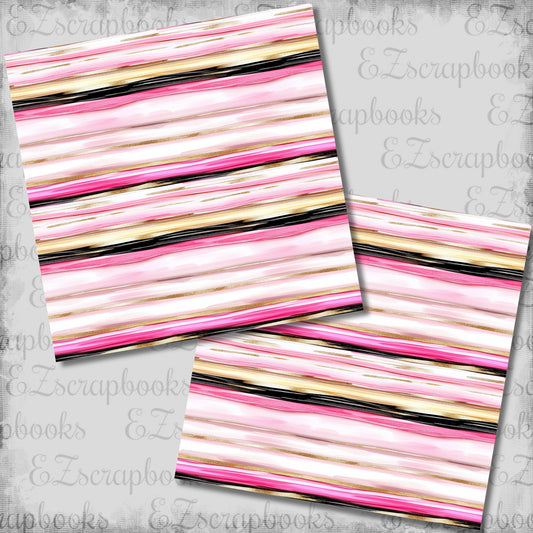 Birthday Queen Stripes - 12x12 Scrapbook Papers - 26-191