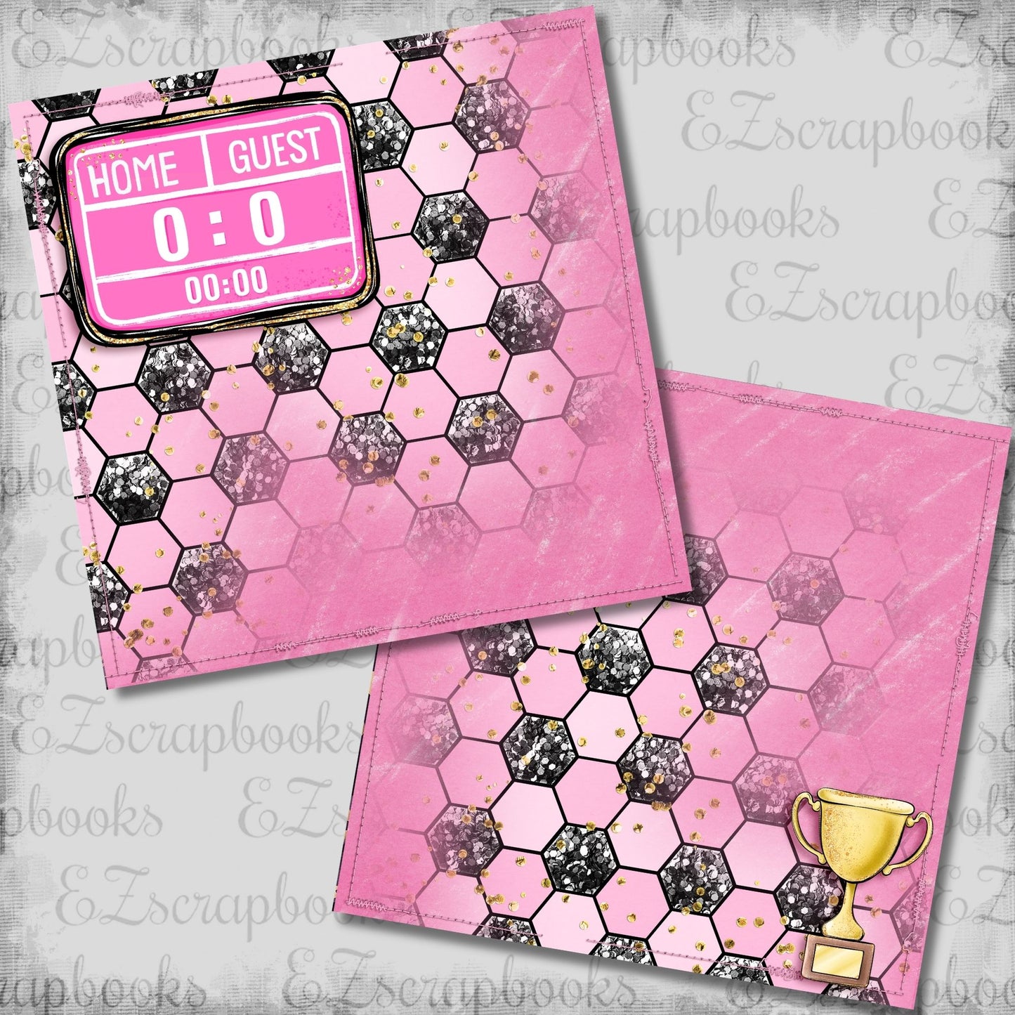 Soccer Girl Trophy NPM - Scrapbook Layout - 26-287