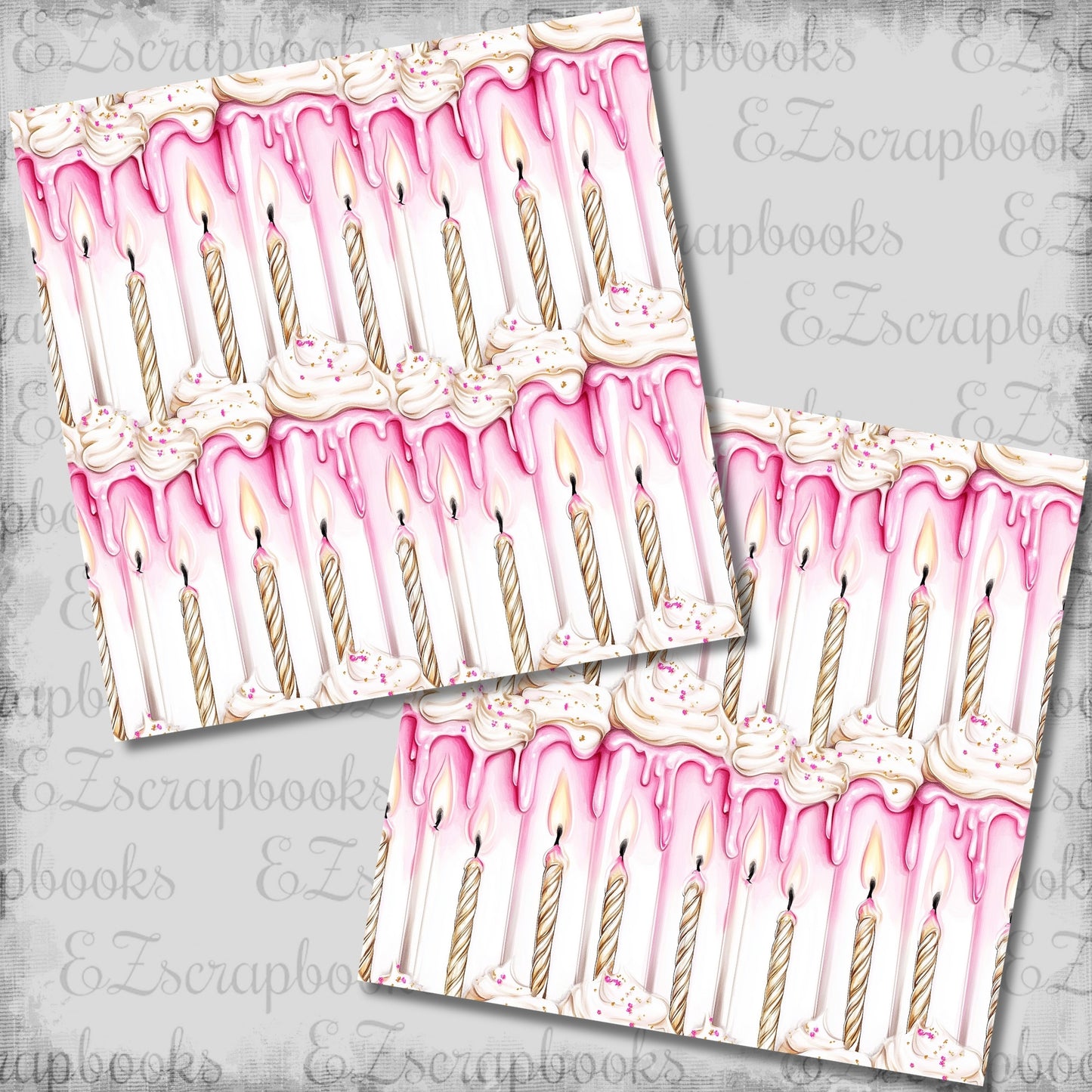 Birthday Queen Candles - 12x12 Scrapbook Papers - 26-190