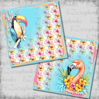 Bright Vacation Birds NPM - Scrapbook Layout - 26-331