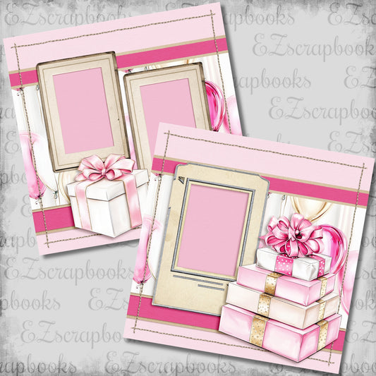 Birthday Queen Presents - Scrapbook Layout - 26-184