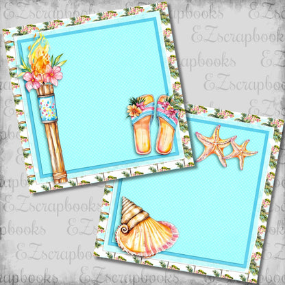 Bright Vacation Tiki Torch NPM - Scrapbook Layout - 26-329
