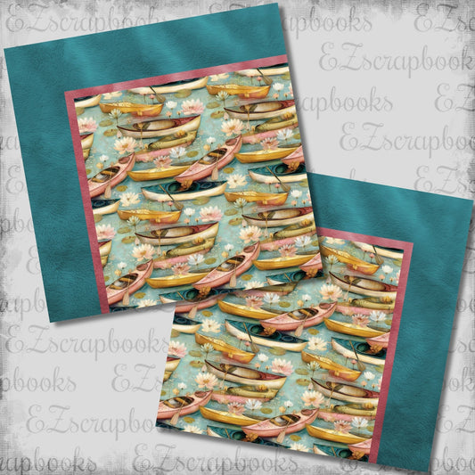 Lake Girl Canoe NPM - Scrapbook Layout - 26-205