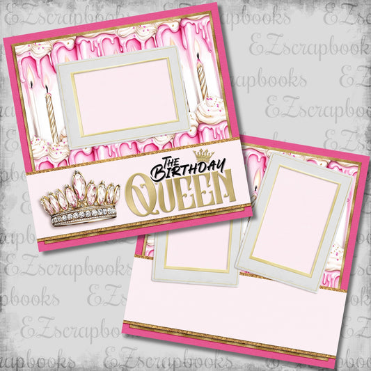 The Birthday Queen - Scrapbook Layout - 26-178