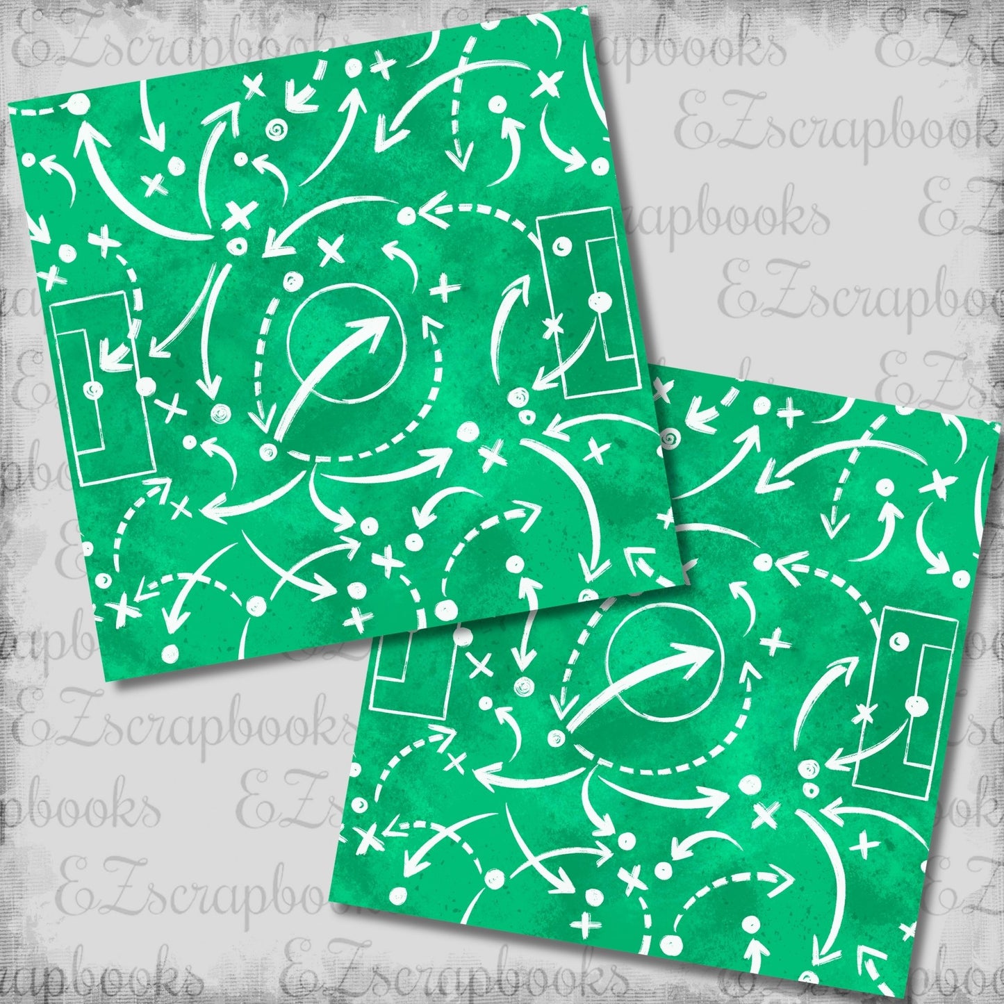 Soccer Field - 12x12 Scrapbook Papers - 26-289