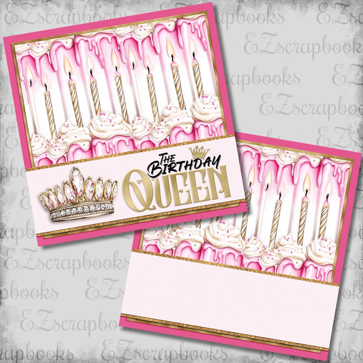 The Birthday Queen NPM - Scrapbook Layout - 26-179