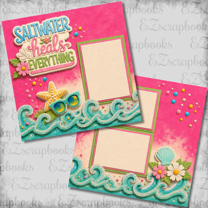 Saltwater - Scrapbook Layout - 26-216