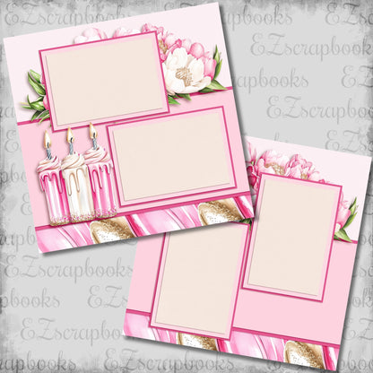 Birthday Queen Candles - Scrapbook Layout - 26-186