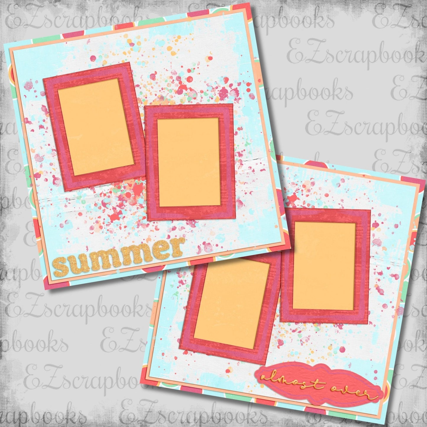 Summer Almost over - Scrapbook Layout - 26-226