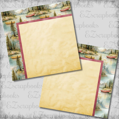 Lake Girl Trees NPM - Scrapbook Layout - 26-206
