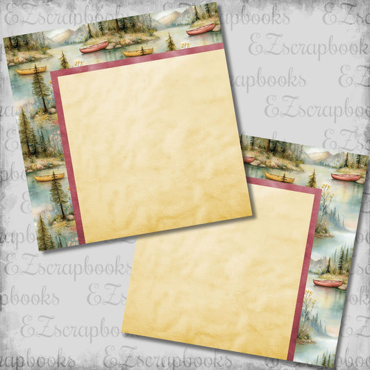 Lake Girl Trees NPM - Scrapbook Layout - 26-206