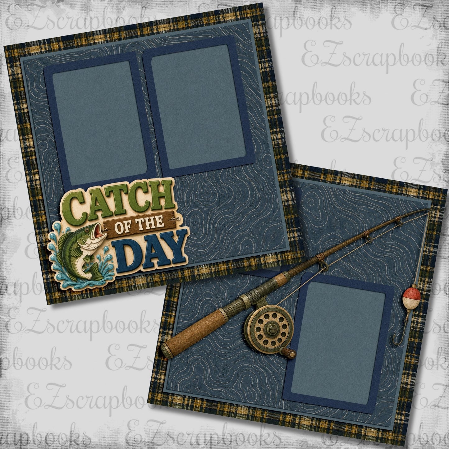 Catch of the Day - Scrapbook Layout - 26-246