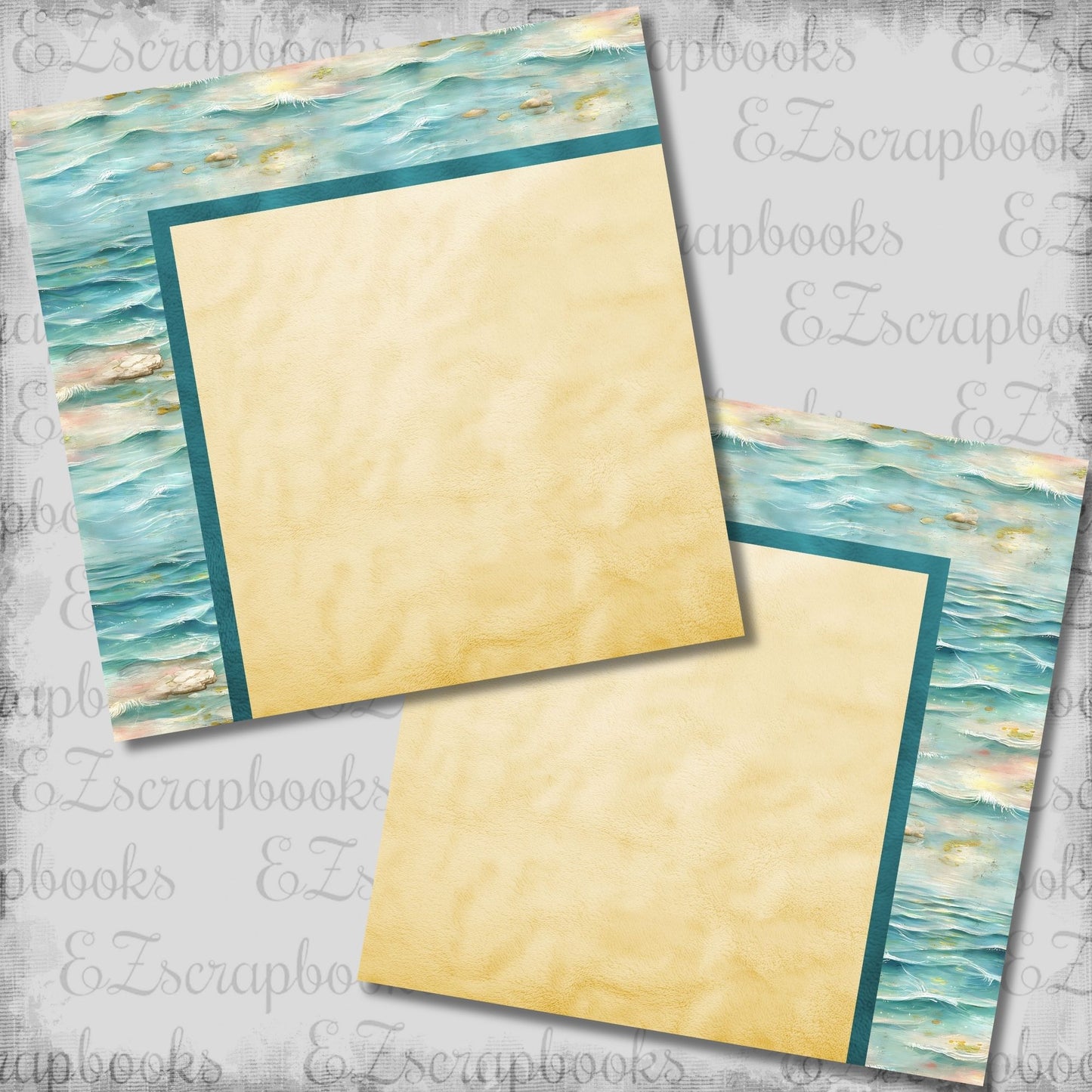 Lake Girl Waves NPM - Scrapbook Layout - 26-203