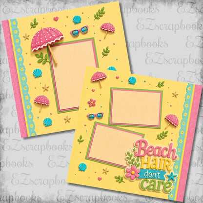 Beach Hair - Scrapbook Layout - 26-218