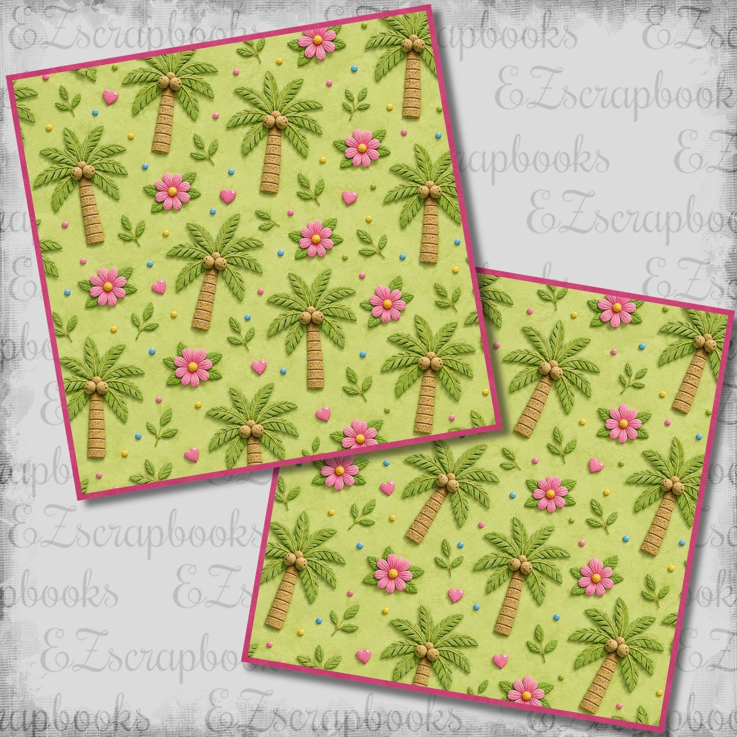 Pinky Palms NPM - Scrapbook Layout - 26-220