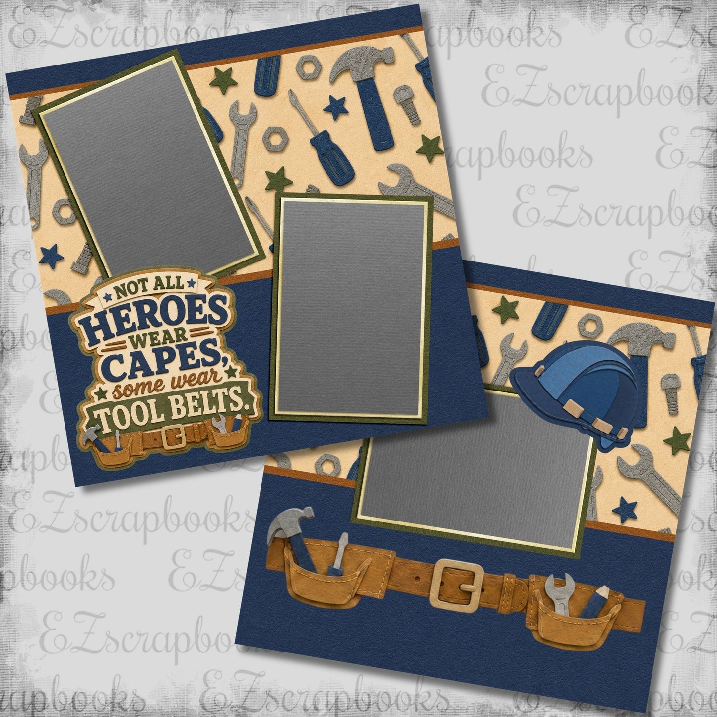Heroes Tool Belts - Scrapbook Layout - 26-228