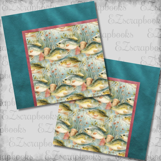 Lake Girl Fish NPM - Scrapbook Layout - 26-202