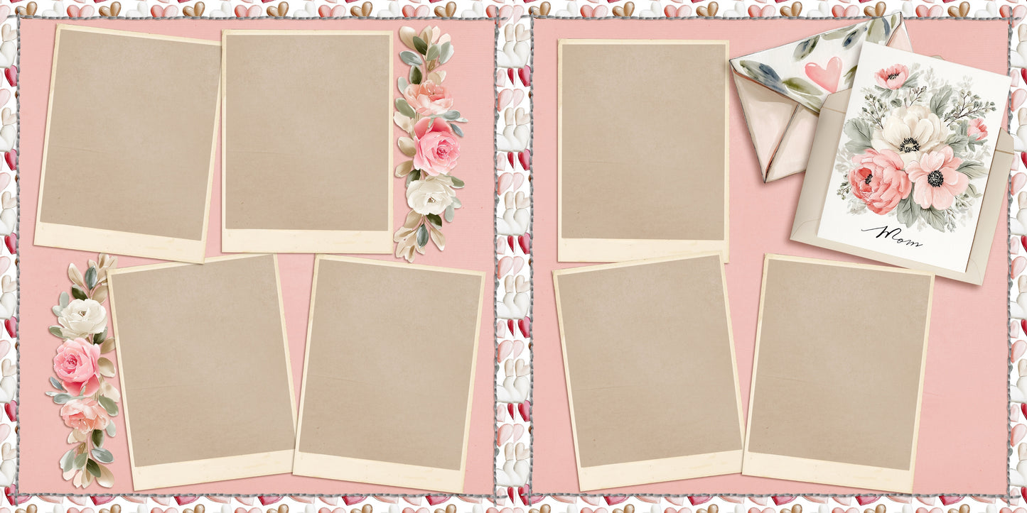 Mother's Day Card - Scrapbook Layout - 26-172